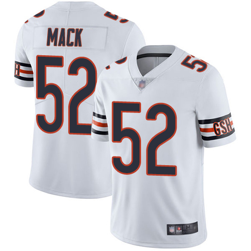 Chicago Bears Limited White Men Khalil Mack Road Jersey NFL Football #52 Vapor Untouchable